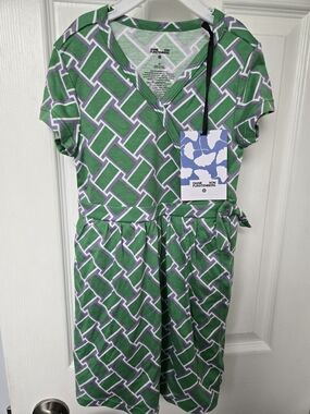 Target x Diane von Furstenberg GIRLS Green & White Geometric Wrap Dress